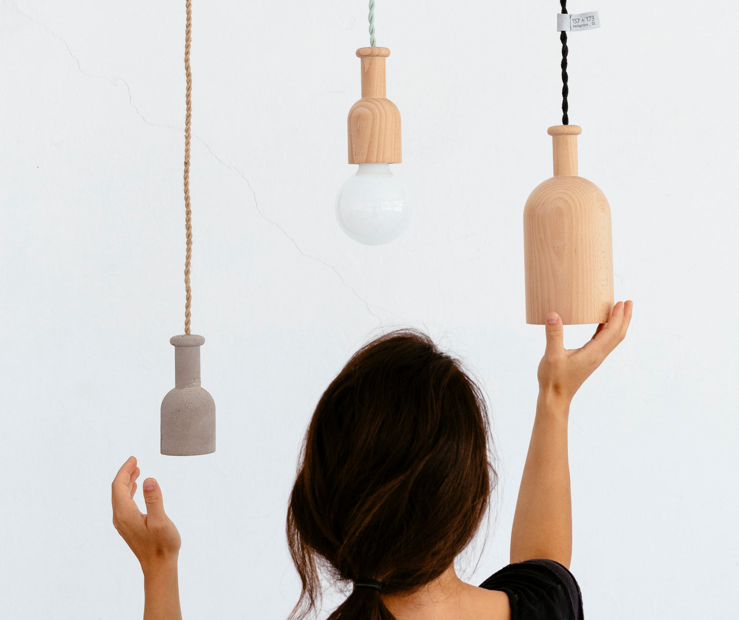 ceiling Wooden & Concrete lamps